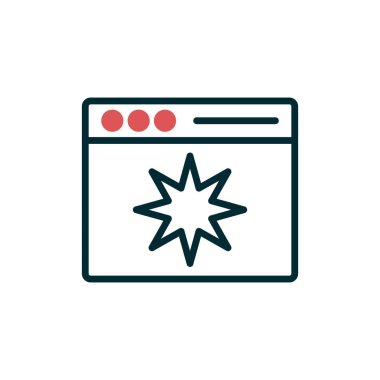 Tarayıcı. Web simgesi basit bir illüstrasyon. Sayfa Kalitesi 