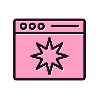 Tarayıcı. Web simgesi basit bir illüstrasyon. Sayfa Kalitesi 