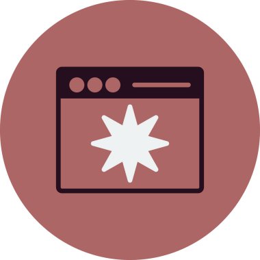 Tarayıcı. Web simgesi basit bir illüstrasyon. Sayfa Kalitesi 