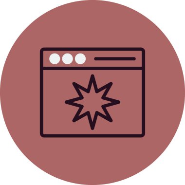 Tarayıcı. Web simgesi basit bir illüstrasyon. Sayfa Kalitesi 