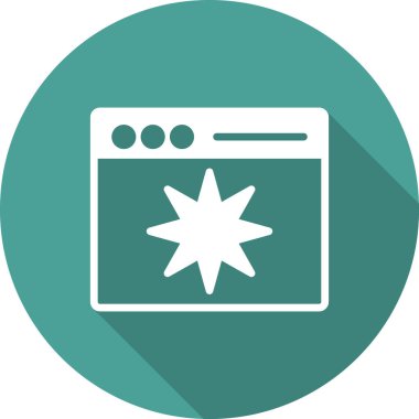 Tarayıcı. Web simgesi basit bir illüstrasyon. Sayfa Kalitesi 