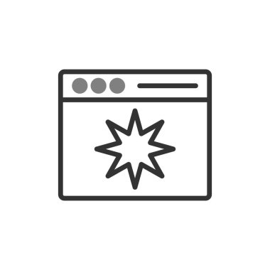 Tarayıcı. Web simgesi basit bir illüstrasyon. Sayfa Kalitesi 