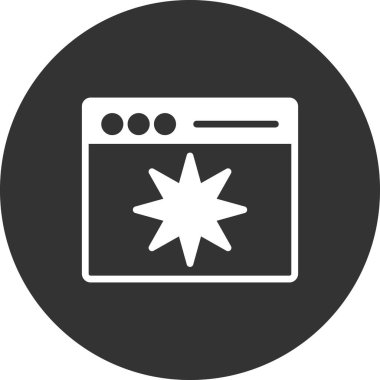 Tarayıcı. Web simgesi basit bir illüstrasyon. Sayfa Kalitesi 