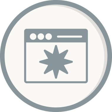 Tarayıcı. Web simgesi basit bir illüstrasyon. Sayfa Kalitesi 