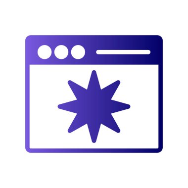 Tarayıcı. Web simgesi basit bir illüstrasyon. Sayfa Kalitesi 