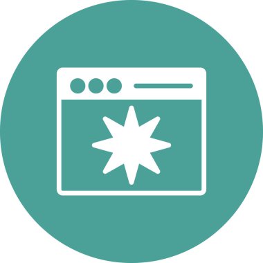 Tarayıcı. Web simgesi basit bir illüstrasyon. Sayfa Kalitesi 