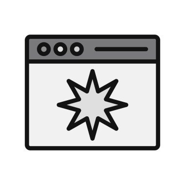 Tarayıcı. Web simgesi basit bir illüstrasyon. Sayfa Kalitesi 