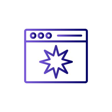 Tarayıcı. Web simgesi basit bir illüstrasyon. Sayfa Kalitesi 