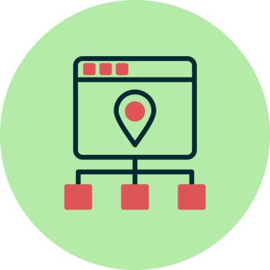 Durum haritası vektör simgesi modern basit tasarım