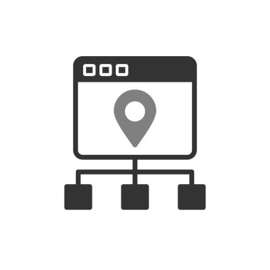 Durum haritası vektör simgesi modern basit tasarım