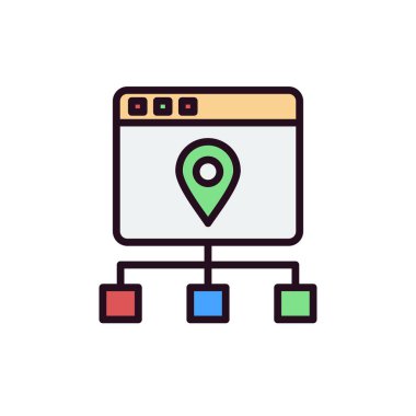 Durum haritası vektör simgesi modern basit tasarım