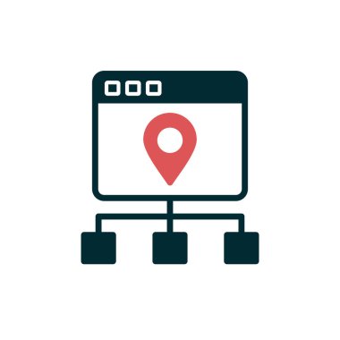 Durum haritası vektör simgesi modern basit tasarım