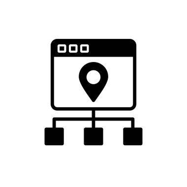 Durum haritası vektör simgesi modern basit tasarım