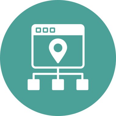 Durum haritası vektör simgesi modern basit tasarım