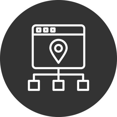 Durum haritası vektör simgesi modern basit tasarım