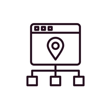 Durum haritası vektör simgesi modern basit tasarım