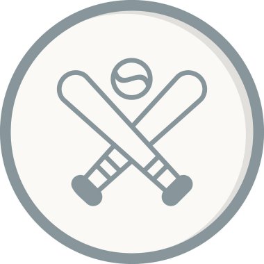 Beyzbol. Web simgesi basit illüstrasyon 