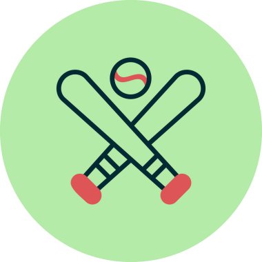 Beyzbol. Web simgesi basit illüstrasyon 