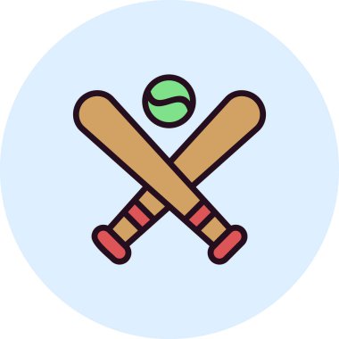 Beyzbol. Web simgesi basit illüstrasyon 