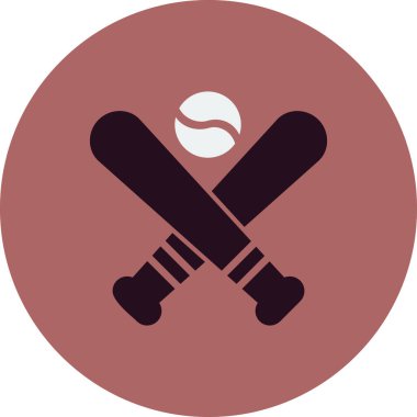 Beyzbol. Web simgesi basit illüstrasyon 