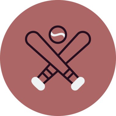 Beyzbol. Web simgesi basit illüstrasyon 