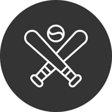 beysbol spor ikonu vektör çizimi tasarımı 