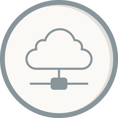 Bulut Hesaplama. Web simgesi basit illüstrasyon