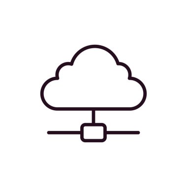 Bulut hesaplama simgesi vektör illüstrasyonu