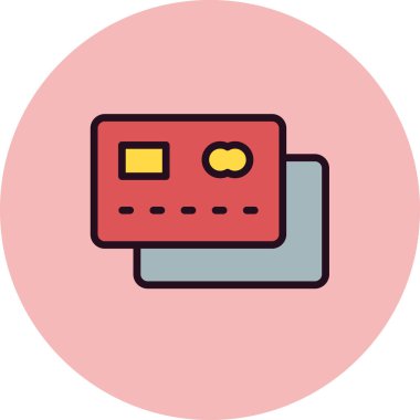 Kredi kartı vektör simgesi 