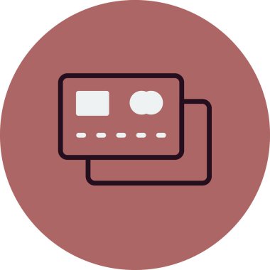 Kredi kartı vektör simgesi 