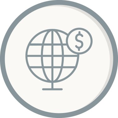 Küresel Web simgesi basit illüstrasyon