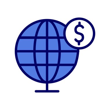 Küresel Web simgesi basit illüstrasyon