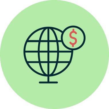 Küresel Web simgesi basit illüstrasyon