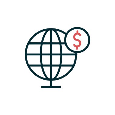 Küresel Web simgesi basit illüstrasyon