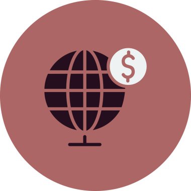 Küresel Web simgesi basit illüstrasyon