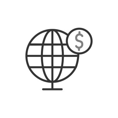 Küresel Web simgesi basit illüstrasyon