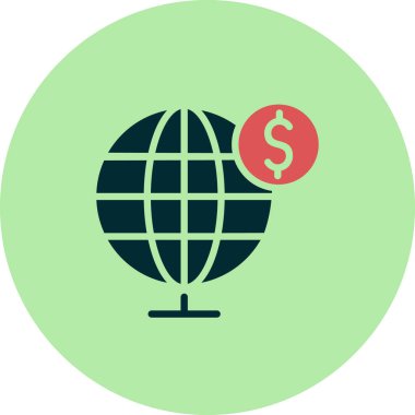 Küresel Web simgesi basit illüstrasyon