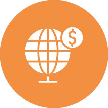 Küresel Web simgesi basit illüstrasyon