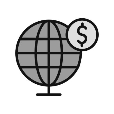 Küresel Web simgesi basit illüstrasyon