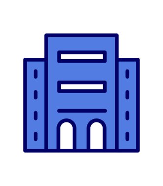 Otel oluşturma vektör simgesi modern basit illüstrasyon