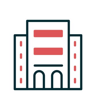 Otel oluşturma vektör simgesi modern basit illüstrasyon