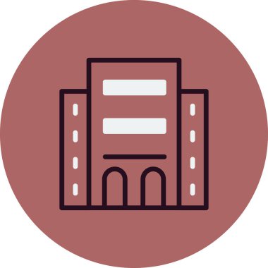 Otel oluşturma vektör simgesi modern basit illüstrasyon