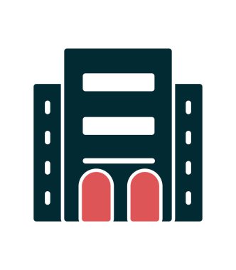 Modern otel simgesinin vektör illüstrasyonu