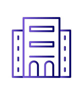 Modern otel simgesinin vektör illüstrasyonu