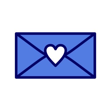 Kalp. Basit web simgesi tasarımı. Mektup 
