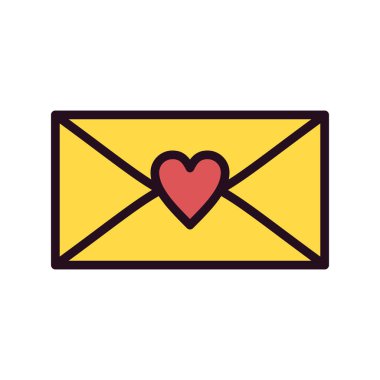 Kalp. Basit web simgesi tasarımı. Mektup 
