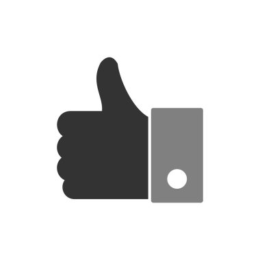 Baş parmak ikonu, vektör illüstrasyonu. Mesela... 