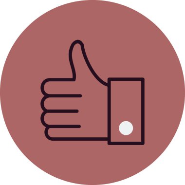 Baş parmak ikonu, vektör illüstrasyonu. Mesela... 