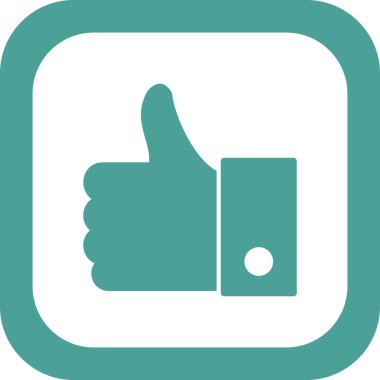 Baş parmak ikonu, vektör illüstrasyonu. Mesela... 