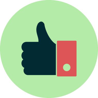 Baş parmak ikonu, vektör illüstrasyonu. Mesela... 